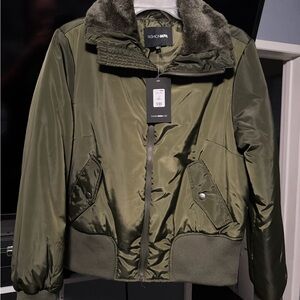 Fashion Nova Khaki Puffer Jacket